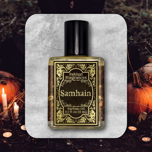 SAMHAIN Perfume Oil with Black Currant, Orange, Peru Balsam, Soft Musk, Artisan Fragrance, Mulled Fruit, Autumn Perfume, TAT 7-9 Biz Days