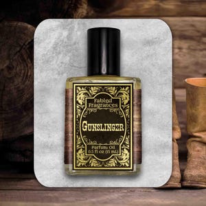 GUNSLINGER Cologne Oil, Wild West Cowboy Fragrance for Him, TAT 3-5 Biz Days
