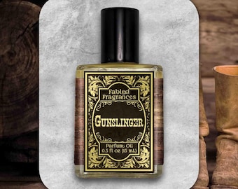 GUNSLINGER Cologne Oil: Wild West Cowboy Fragrance for Him, TAT 5-6 Biz Days