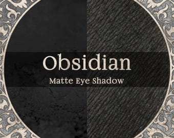 OBSIDIAN Eye Shadow - Mattes Jetschwarzes Loses Puder Kosmetik Pigment, Tierversuchsfrei und Veganes Make Up - TAT 3-5 Biz Tage