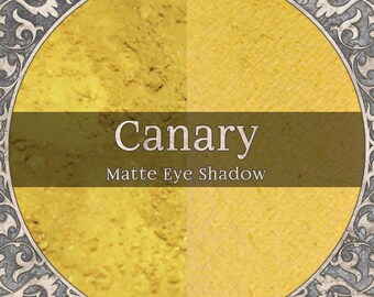 CANARY Eye Shadow: Matte Bright Primary Yellow Vegan Makeup,