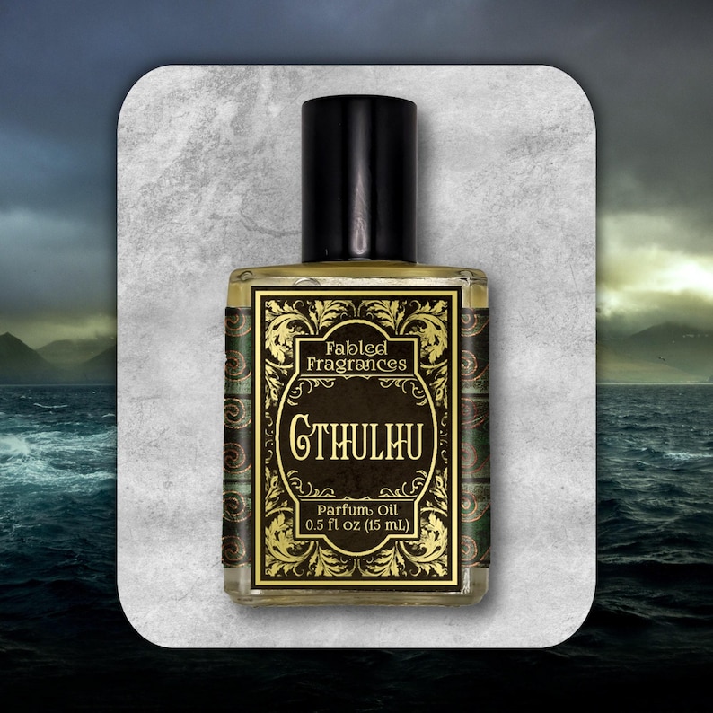 Cthulhu Perfume Oil: Aquatic Moss Scent, Lovecraft Horror, image 1