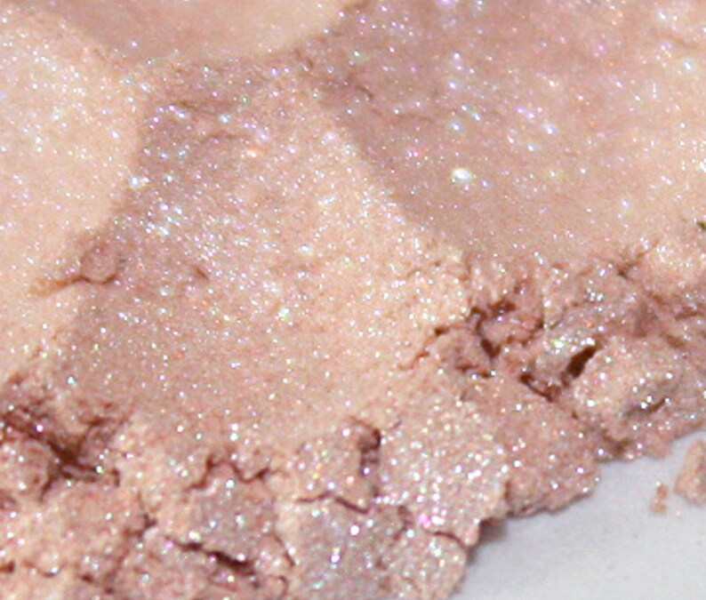 ROSE CHIFFON Shimmer Eyeshadow: Samples or Jars, Light Peach Rose, Loose Powder Eyeshadow, Vegan Cosmetics, TAT 6-8 Biz Days image 3