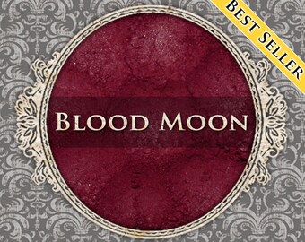 BLOOD MOON Matte Eye Shadow, Deep Burgundy Red, Blood Red, Loose Powder Eyeshadow, Cosmetic Pigment, Gothic Makeup, Ships Out in 5-8 Days