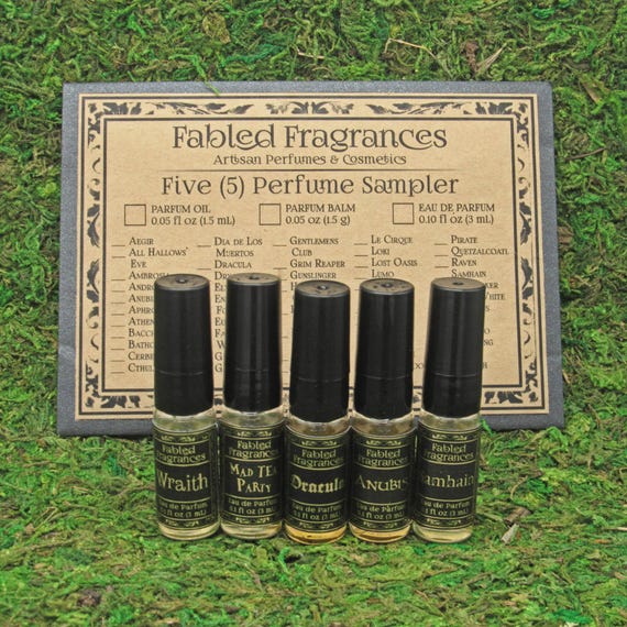 Eau de Parfum Sampler, Choose 5 Scents, Alcohol Free and Vegan Fragrance Body Spray