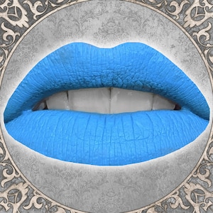 Matte Bright Sky Blue Liquid Lipstick, NIXIE, Cyber Goth Gift, Fantasy Cosmetics, Cruelty Free and Vegan Makeup, TAT 3-5 Biz Days