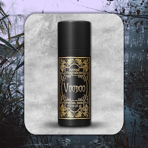 VOODOO Solid Perfume, Black Currant, Grape, Cypress, Yarrow, Musk, Amyris, Vetiver, Amber, Oakmoss, Vegan Perfume Balm, TAT 3-5 Biz Days