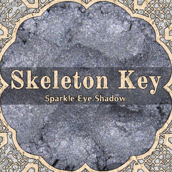 SKELETON KEY Sparkle Eye Shadow, Silver Lavender w/Purple Sparkle, Pastel Lavender, Loose Powder Eyeshadow, Vegan Makeup, TAT 7-9 Biz Days