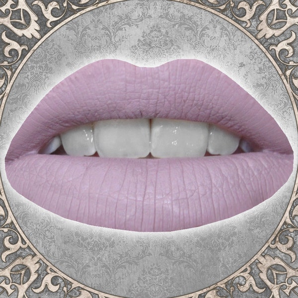 ANNABEL LEE Liquid Lipstick, Pale Lilac, Muted Cool Pink, Pastel Goth Gift, Edgar Allan Poe, Vegan Makeup, TAT 6-8 Biz Days