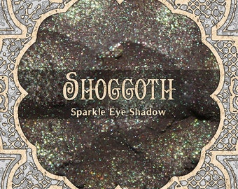 SHOGGOTH Sparkle Eye Shadow, Shimmer Taupe Brown with Silver Green Duochrome, HP Lovecraft, Horror Lover, Vegan Makeup, TAT 6-8 Biz Days