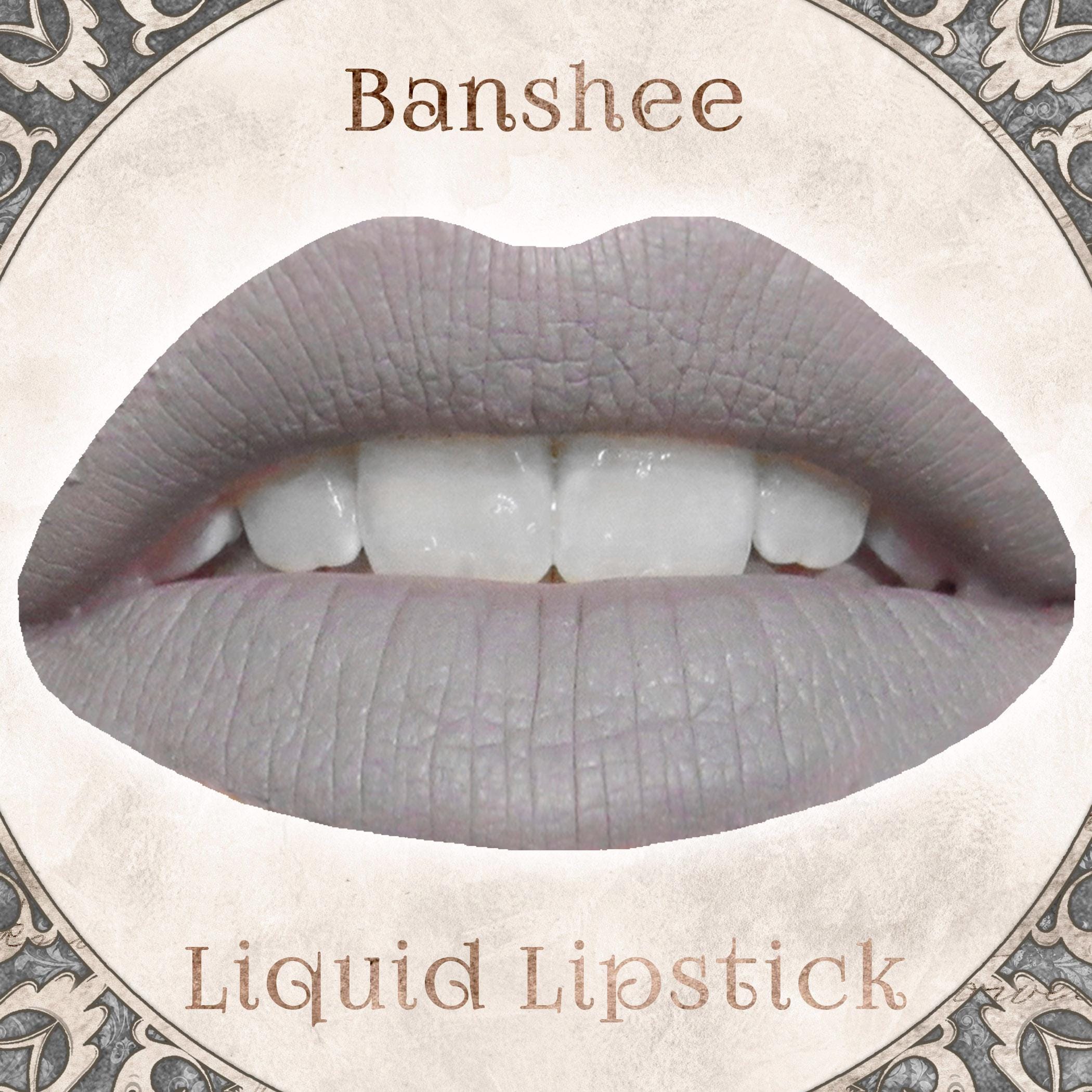 lip matte c grey BANSHEE Liquid Lipstick: Light Dove Grey, Goth Vegan Makeup, Red 40 Lake (CI 16035) Mac Liptensity Lipstick 'Galaxy Grey'
