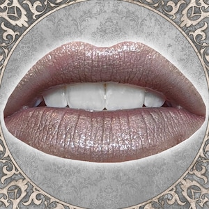 Warm Grey Shimmer Lip GLoss, OSIRIS, Iridescent Copper Duochrome, Egyptian Mythology, Vegan and Cruelty Free Makeup, TAT 3-5 Biz Days