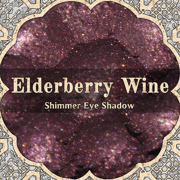 ELDERBERRY WINE Shimmer Eye Shadow, Dark Magenta Pink, Deep Plum, Romantic Goth, Loose Powder Makeup, Vegan Cosmetics, TAT 6-8 Biz Days
