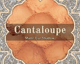 CANTALOUPE Matte Eyeshadow: Samples or Jars, Light Pastel Orange, Powder Eyeshadow, Cosmetic Pigment, VEGAN Makeup, TAT 7-9 Biz Days