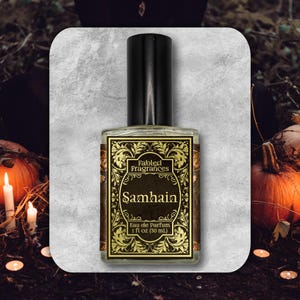 SAMHAIN Perfume Spray, Eau de Parfum with Black Currant and Spiced Orange, Fall Season Scent, Alcohol Free Vegan Fragrance, TAT 3-5 Biz Days