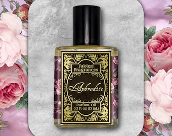 Love Goddess Perfume Oil, APHRODITE, Sweet Strawberry Champagne, Bulgarian Rose, and Rich Chocolate, Womens Gift, TAT 3-5 Biz Days