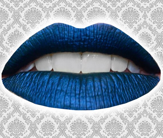 SELENE Liquid Lipstick Metallic Navy Blue Dark Royal Blue Deep
