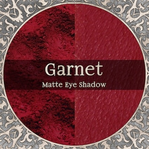 Dark Ruby Red Matte Lidschatten, GRANAT, Gothic Style Make-up Geschenk, Loses Puder, Kosmetikpigment, Ohne Tierversuche, TAT 3-5 Biz Days