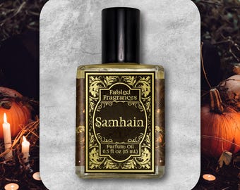 Mulled Fruit Perfume Oil Roll-On, SAMHAIN, Juicy Black Currant and Spiced Orange with Soft Musk, Cozy Autumn Parfum, TAT 3-5 Biz Days