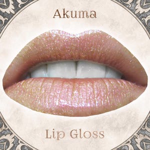 AKUMA Lip Gloss: Shimmer Copper Rose w/ Gold Sparkle, Vegan,
