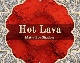 HOT LAVA Matte Eye Shadow, Bright Warm Red, Matte Red Eyeshadow, Loose Powder Eyeshadow, Cosmetic Pigment, Vegan Makeup, TAT 6-8 Biz Days