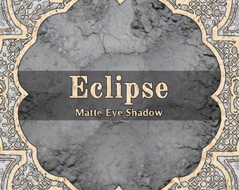 ECLIPSE - Matte Eye Shadow, Medium Grey, Neutral Gray, Loose Powder Eyeshadow, Cosmetic Pigment, VEGAN Makeup, TAT 7-9 Biz Days