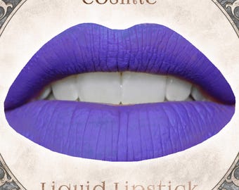 COSMIC Liquid Lipstick, Matte Bright Purple, Cruelty Free & Vegan Waterproof Makeup