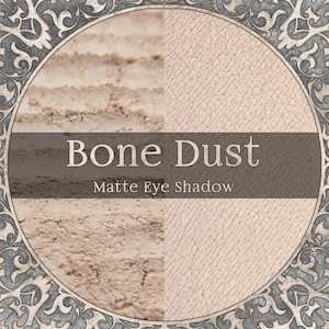 BONE DUST Eye Shadow: Matte Pale Beige Nude, Vegan Makeup,