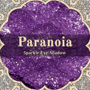 PARANOIA Sparkle Eye Shadow, Bright Purple with Silver Sparkle, Warm Purple, Loose Powder Eyeshadow, Vegan Cosmetics, TAT 2-3 Weeks