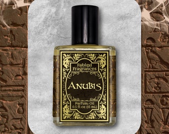 ANUBIS Perfume Oil, Amber, Dark Patchouli, Frankincense, Musk, Vegan Fragrance, Egyptian Mythology, Jackal God, TAT 6-8 Biz Days