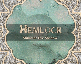 HEMLOCK Shimmer Eye Shadow, Seafoam Green, Red Duochrome Highlight, Loose Powder Eyeshadow, VEGAN Cosmetics, TAT 5-7 Biz Days