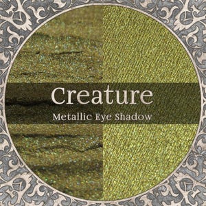 Ombre à paupières CREATURE : vert olive métallisé, maquillage Goblincore,