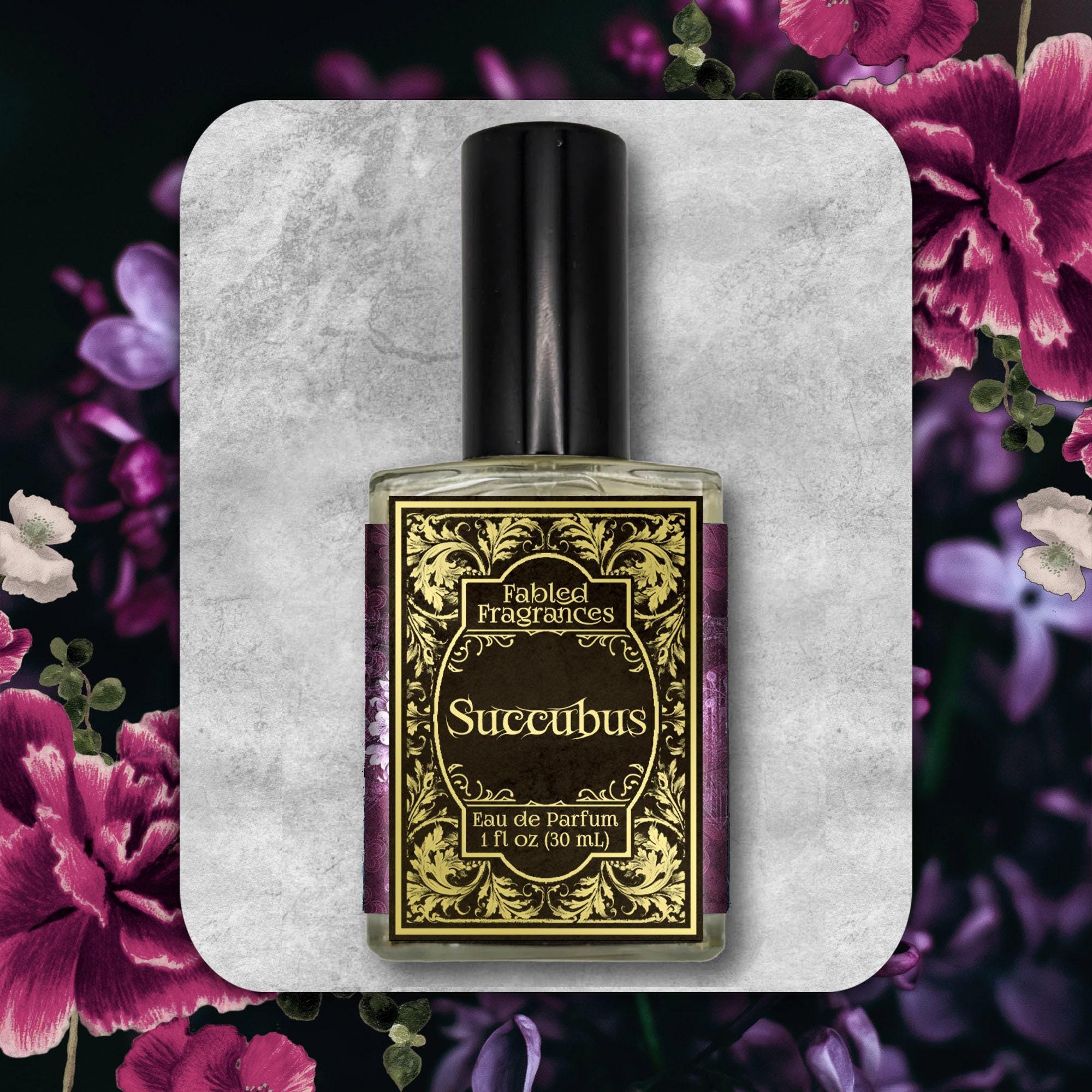 Fruity Floral Eau de Parfum Spray, SUCCUBUS, Black Cherry Scent with Plum Blossom and Jasmine Flower, Fantasy Perfume, TAT 3-5 Biz Days