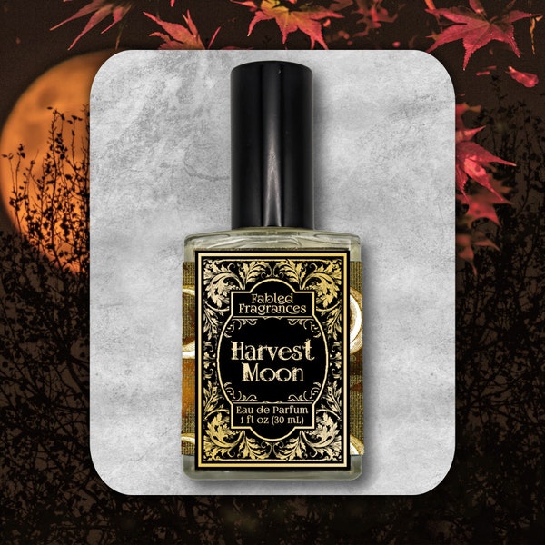 HARVEST MOON Eau de Parfum Spray with Apple, Nutmeg, Cinnamon, Tobacco, Hay, Apple Cider Scent, Autumn, Fall Perfume, TAT 5-7 Biz Days