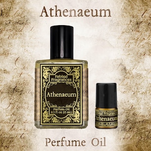 ATHENAEUM Perfume Oil, Aged Leather & Cedarwood, Book Lover Gift, Vegan Fragrance