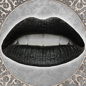 Jet Black Matte Liquid Lipstick, KALI, Gothic Makeup, Gifts for Witches, Death Goddess, Cruelty Free and Vegan Cosmetics, TAT 3-5 Biz Days