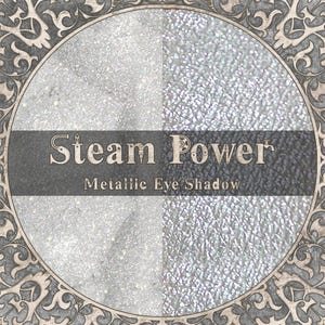 STEAM POWER Eye Shadow, Metallic White Pearl, Pale Grey Eyeshadow, Steampunk, Loose Powder Makeup, Vegan Cosmetics, TAT 3-5 Biz Days