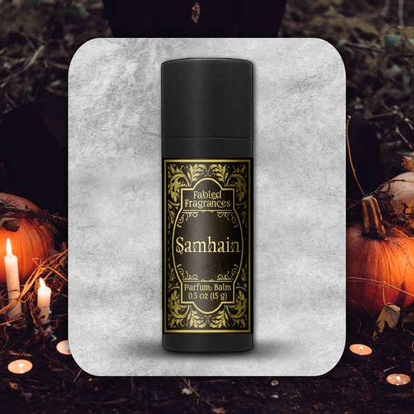 SAMHAIN Solid Perfume with Black Currant, Orange Spice, Peru Balsam, Soft Musk, Vegan Perfume, Halloween Perfume, Autumn, TAT 8-10 Biz Days