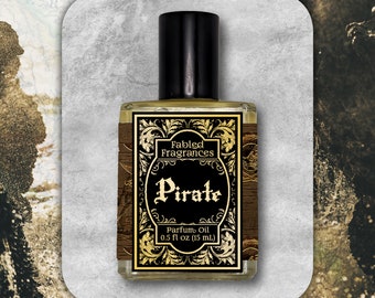 PIRATE Perfume Oil with Coconut, Lime, Bay Rum, Bay Laurel, Tobacco, Cedarwood, Musk, Ocean Water, Buccaneer, TAT 7-9 Biz Days