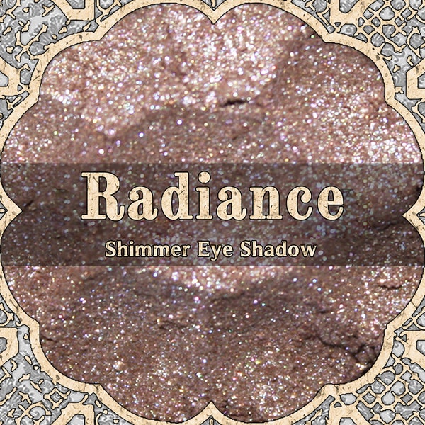 RADIANCE Shimmer Eyeshadow, Light Mauve Brown, Beige Brown, Loose Powder Eyeshadow, Vegan Makeup, TAT 7-9 Biz Days