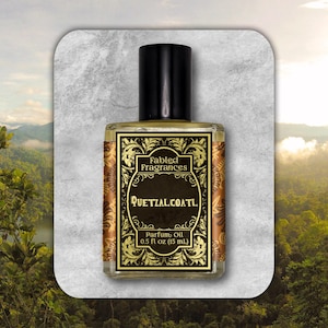 QUETZALCOATL Perfume Oil with Coffee Bean, Cinnamon, Peppercorn, Copal, Palo Santo, Rosewood, Cocoa, Aztec Serpent God, TAT 3-5 Biz Days