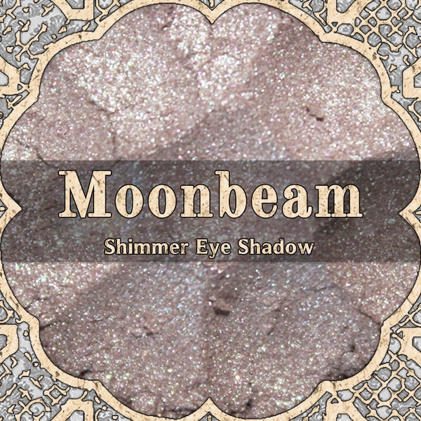 MOONBEAM Shimmer Eye Shadow, Light Silver Beige, Pastel Mauve, Mineral Makeup, Loose Powder Eyeshadow, VEGAN Makeup, TAT 8-10 Biz Days