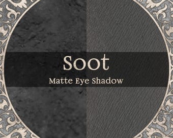 SOOT Eye Shadow: Matte Dark Grey, Vegan Gothic Makeup,
