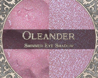 OLEANDER Eye Shadow: Shimmery Pink w/ Duochrome, Vegan Makeup,