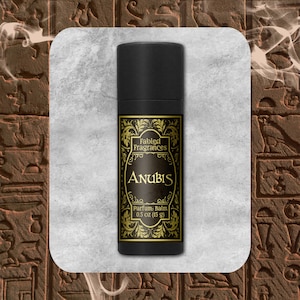 ANUBIS Solid Perfume with Amber Resin, Dark Patchouli, Frankincense, Musk, Egyptian Mythology, Vegan Perfume Balm, TAT 7-9 Biz Days