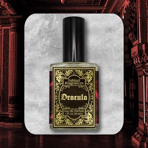 Gender Neutral Horror Eau de Parfum Spray, DRACULA, Ylang Ylang and Amber Resin Scent, Gothic Vampire Fragrance, TAT 3-5 Biz Days