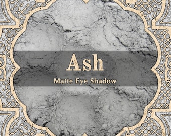 ASH Matte Eyeshadow: Samples or Jars, Light Neutral Grey, Loose Powder Eyeshadow, Cosmetic Pigment, VEGAN Makeup, TAT 6-8 Biz Days