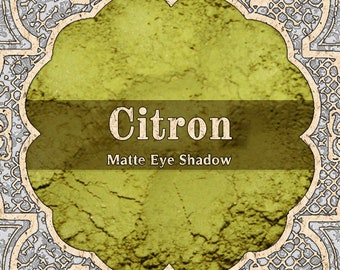 CITRON Eye Shadow, Matte Yellow Green, Muted Chartreuse, Loose Powder Cosmetic Pigment, VEGAN and Cruelty Free Makeup, TAT 6-8 Biz Days