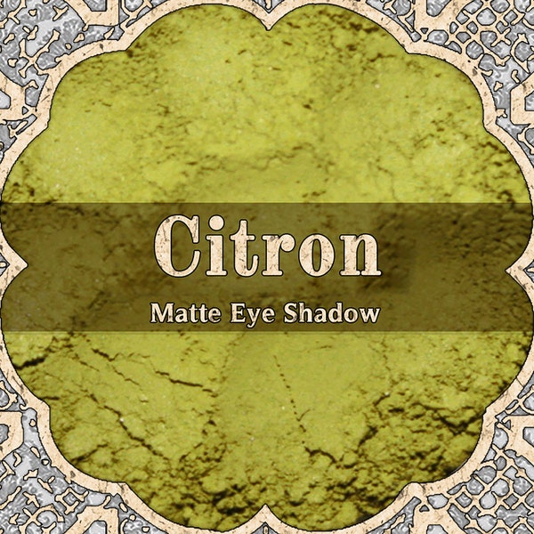 CITRON Eye Shadow, Matte Yellow Green, Muted Chartreuse, Loose Powder Cosmetic Pigment, VEGAN and Cruelty Free Makeup, TAT 6-8 Biz Days