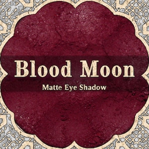 BLOOD MOON Matte Eye Shadow, Deep Burgundy Red, Blood Red, Loose Powder Eyeshadow, Cosmetic Pigment, Gothic Makeup, TAT 6-8 Biz Days